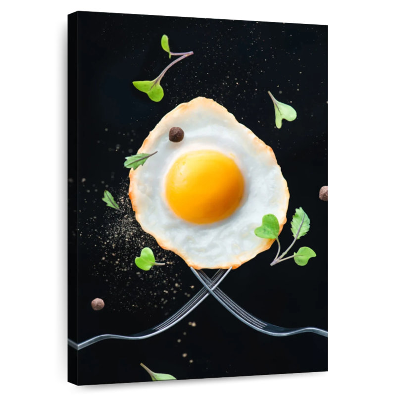 Yarlin Fried Egg For Breakfast, 39" H x 26" W
