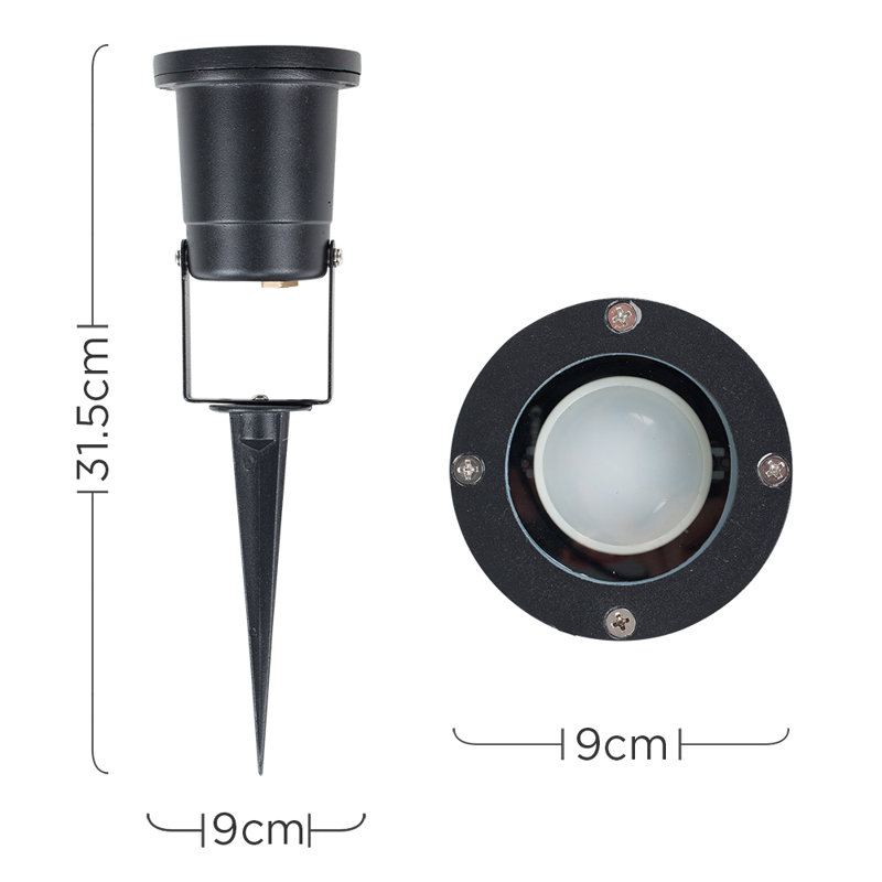 Lightner Black Aluminum Spotlight Pack, Warm White