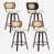 Beige Seat/Dark Brown Frame