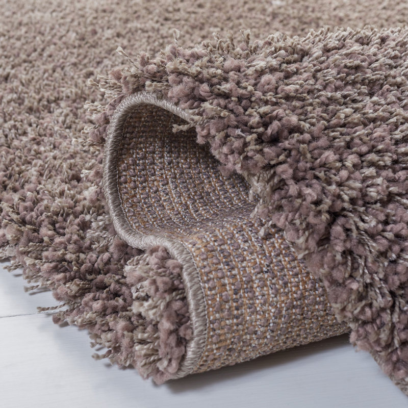 Tapis performance à poil long de couleur unie Vandoren, Taupe, Tapis de couloir 2 pi 3 po x 7 pi