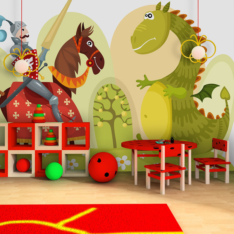 Dragon and Dragonrider Wallpaper, 350cm x 270cm