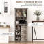 Buffet de cuisine moderne autoportant avec huche, armoire de rangement avec porte de grange coulissante Modern