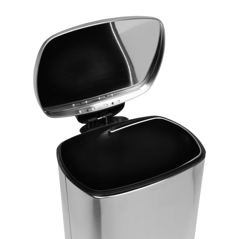 Poubelle à pédale en acier inoxydable 10,56 gallons Bittencourt
