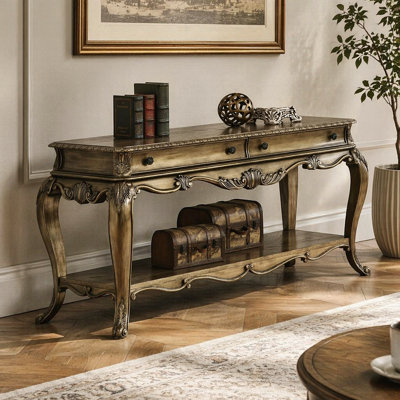 Table de canapé rétro avec tablette inférieure