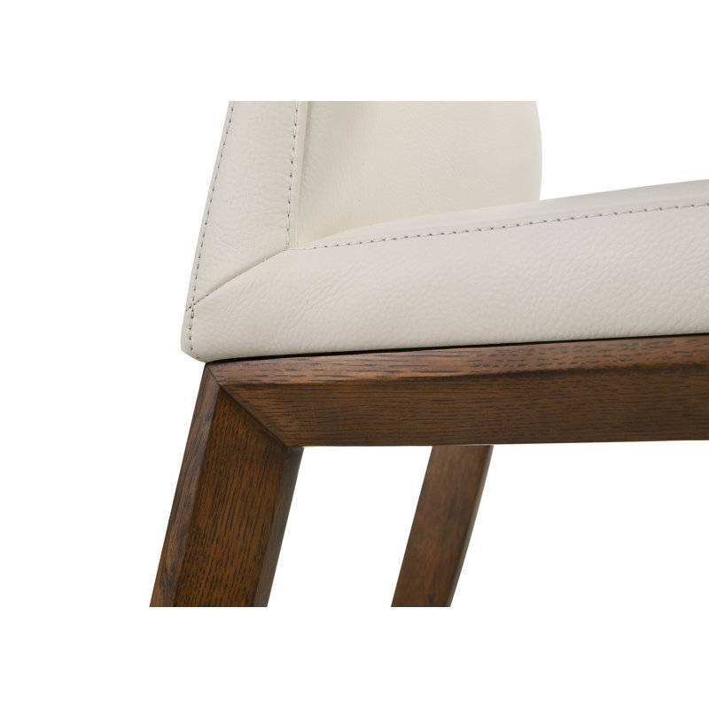 Tabouret de comptoir 26 po Jessia, Noyer, Blanc