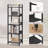 5-Tier 51.6"H x 13"W Bookshelf, Bookcase, Shelves Organizer For Small Spaces, Storage Shelf Organizer, For Living Room, Bedroom, Study, Balcony, Black-841330676