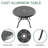 3-Piece Bistro Dining Set, 39.37" Round Table with Umbrella Hole & 2 Armchairs with Beige Cushions-252981513-252981512