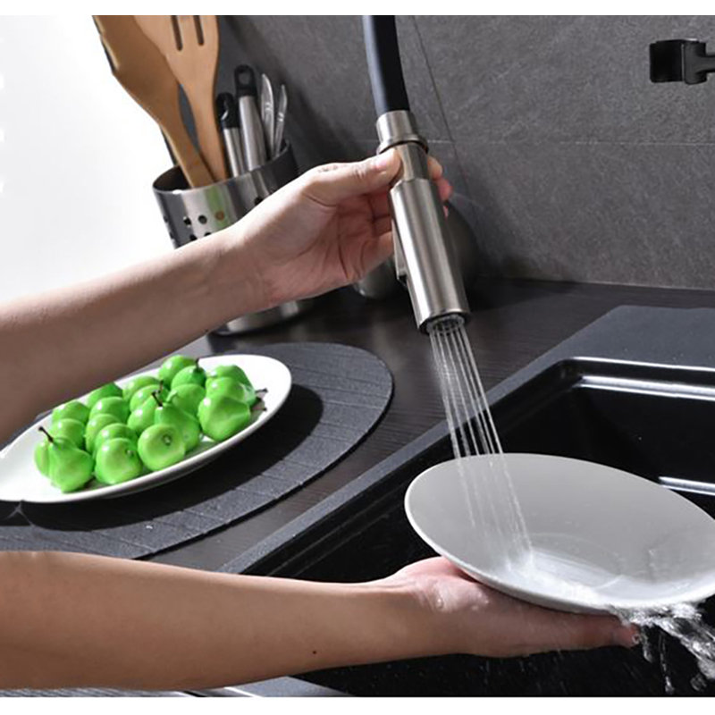 Robinet de cuisine à poignée simple pull down Tulip