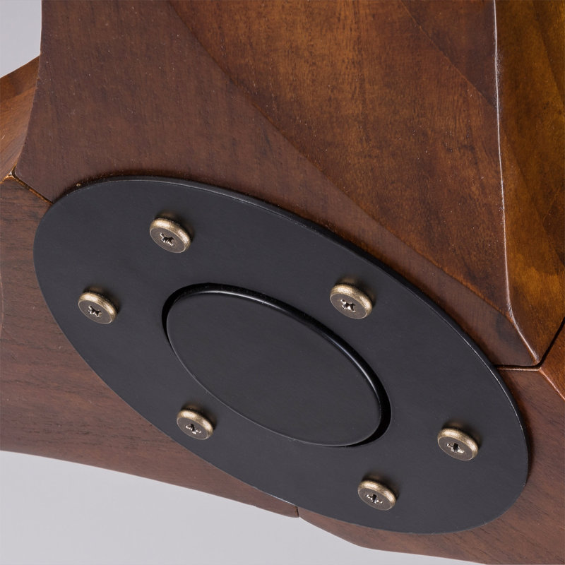 Ventilateur de plafond d'extérieur en bois massif de 72 pouces, à trois pales, sans lumière, finition noyer, adapté aux patios, salons, chambres à coucher et porches, avec télécommande