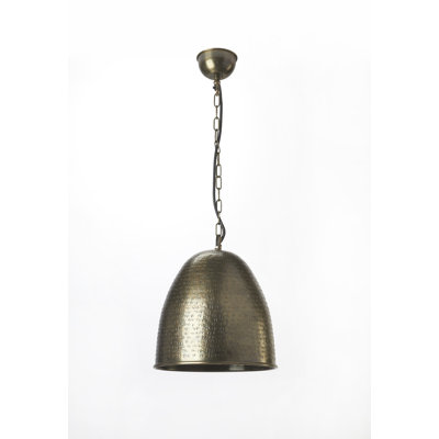 Archie 1 Light Hammered Dome Pendant