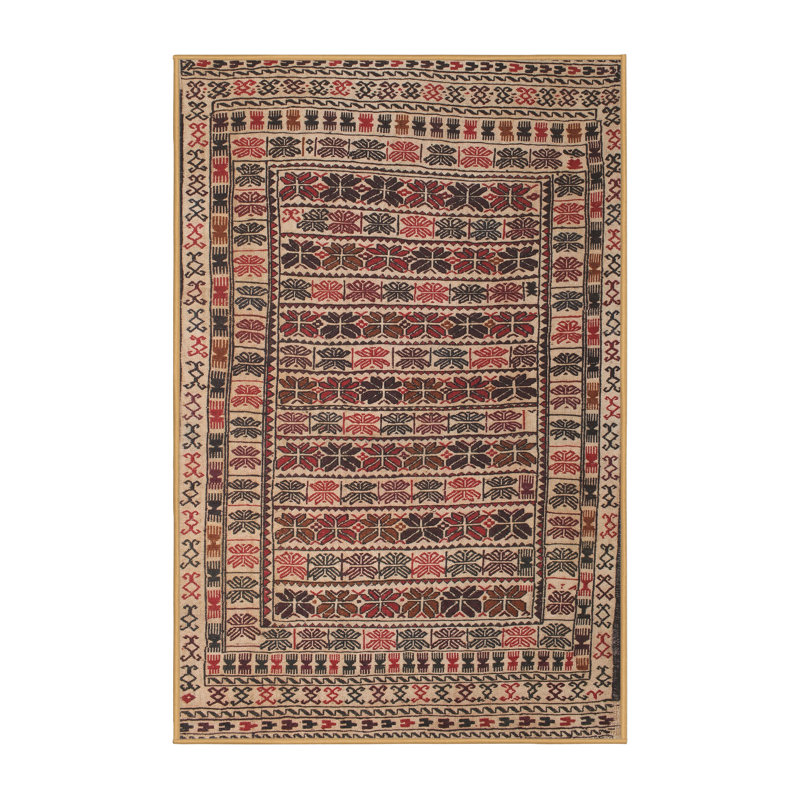Tapis beige Southwestern, Rectangle 8 pi x 10 pi