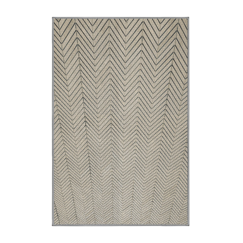 Tapis zone grise à motifs Hinds, Rectangle 2 pi x 3 pi