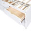 Lit simple en bois avec tablettes intégrées, 3 tiroirs et lit gigogne, étagère blanchie à la chaux, lit gigogne coulissant en apparence-1113993232-1113993233