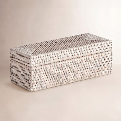 Gardena Burma Rattan 3-Compartment Lidded Box