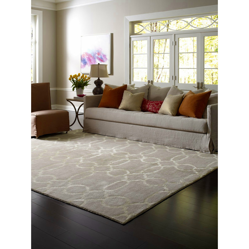 Vicennia Geometric Area Rug in Beige, Rectangle 10' x 14'