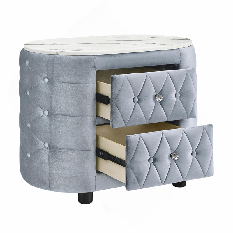Meuble de chambre ovale gris 1pc