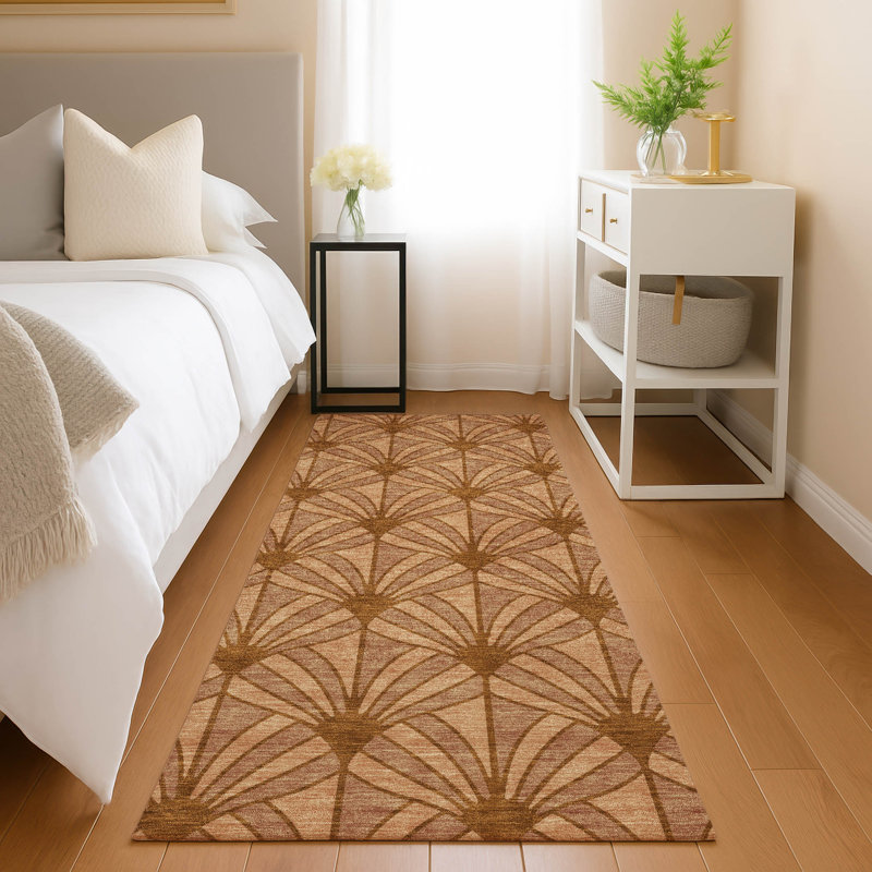 Machine Washable Indoor/Outdoor Lipman ACN2426 Mid-Century Modern Rug, Runner 2'3" x 7'6"