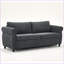 Canapé-lit convertible 2 en 1 80,7 po avec matelas 63 po x 70,9 po Sofas | Style rétro | Gris clair | Tissu + métal