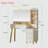 Foldable Three-Sided Mirror Storage Vanity Desk With Lights And USB Power Strip