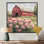 Ditchka pivoines par le tracteur Shed III - pivoines, art mural pour le salon
