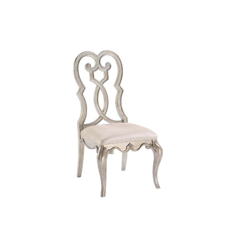 Chaise d'appoint rembourrée ivoire et champagne antique (ensemble de 2)