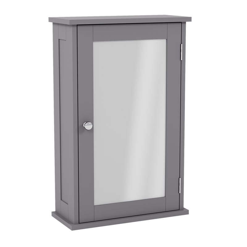 Kennedy 340mm W 530mm H Wall Mounted Required Medicine Cabinet with Mirror and Fixed Shelves