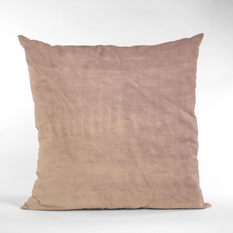 Coussin décoratif en velours brillant Plutus Lux, 22 po x 22 po, Rougir