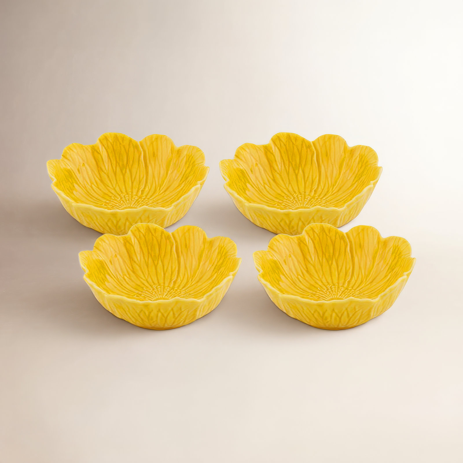Flora Earthenware Cereal Bowl, Yellow