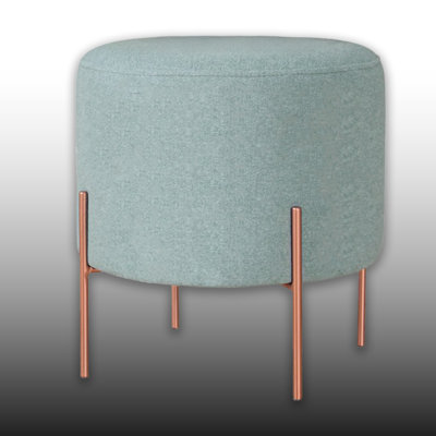 Round Orthopedic Sponge Ottoman With Metal Legs