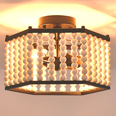 Mahlena Wood Semi Flush Mount