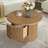 30.5" Modern Round Coffee Table With Storage