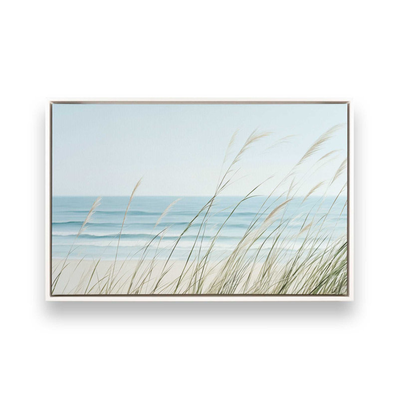 Berceuse océan, H 8,75 po x l 12,75 po x P 1,75 po, Cadre flottant blanc opaque