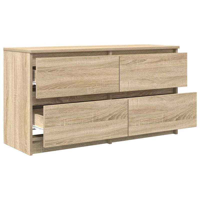 TV Cabinet 100X35x54 Cm Engineered Wood, Sonoma Oak