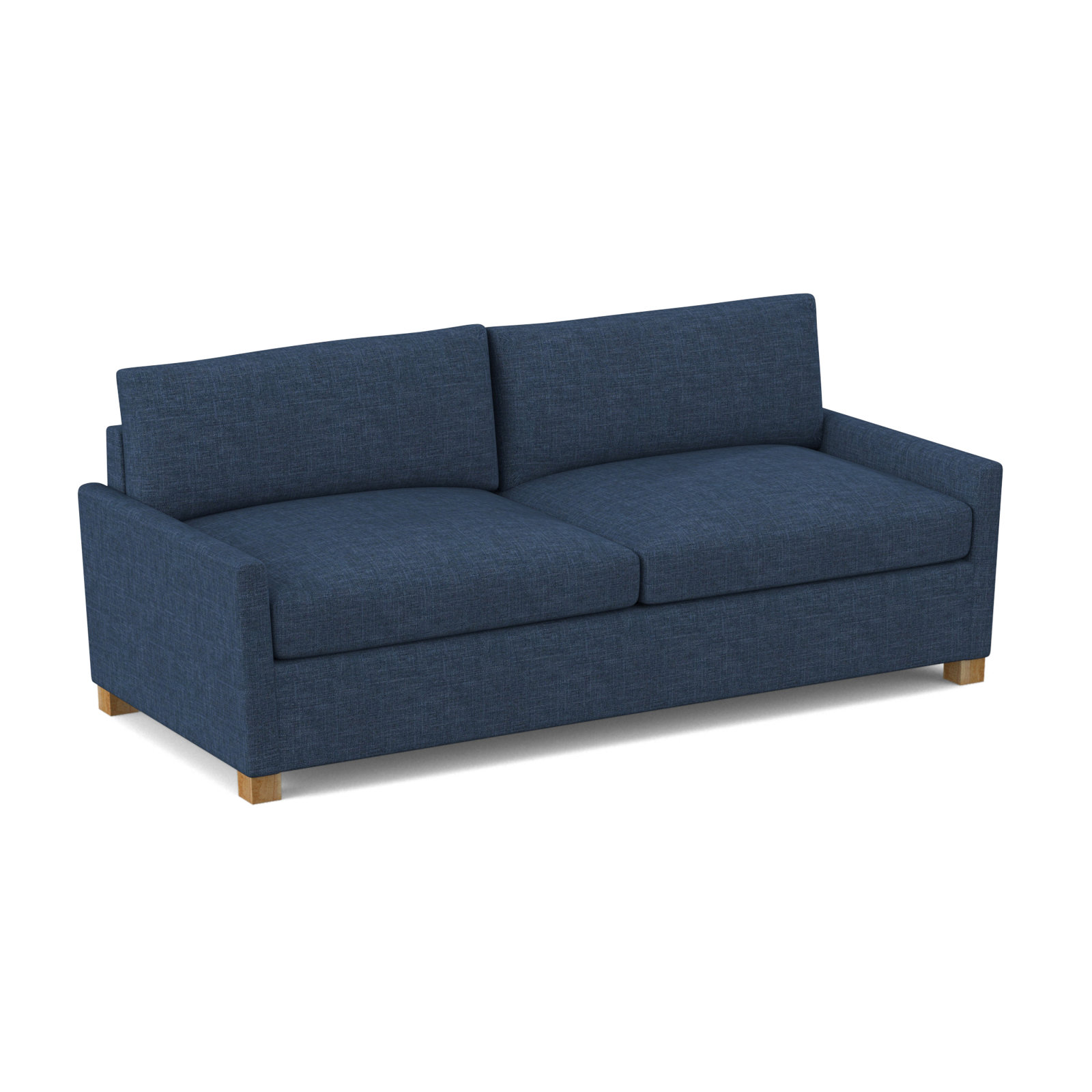 Louisa 87" Square Arm Sofa Bed with Reversible Cushions with USB, Archetype Admiral Performance Basketweave