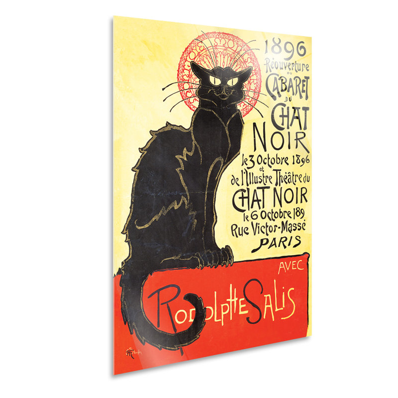 The Black Cat by Henri De Toulouse - No Frame Print, Plastic/Acrylic, 100cm H x 70cm W