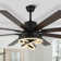 72" Modern Large Ceiling Fan w LED Light, 8 Wood Blades and Quiet DC Reversiable Motor w 6 Speeds, Remote Control