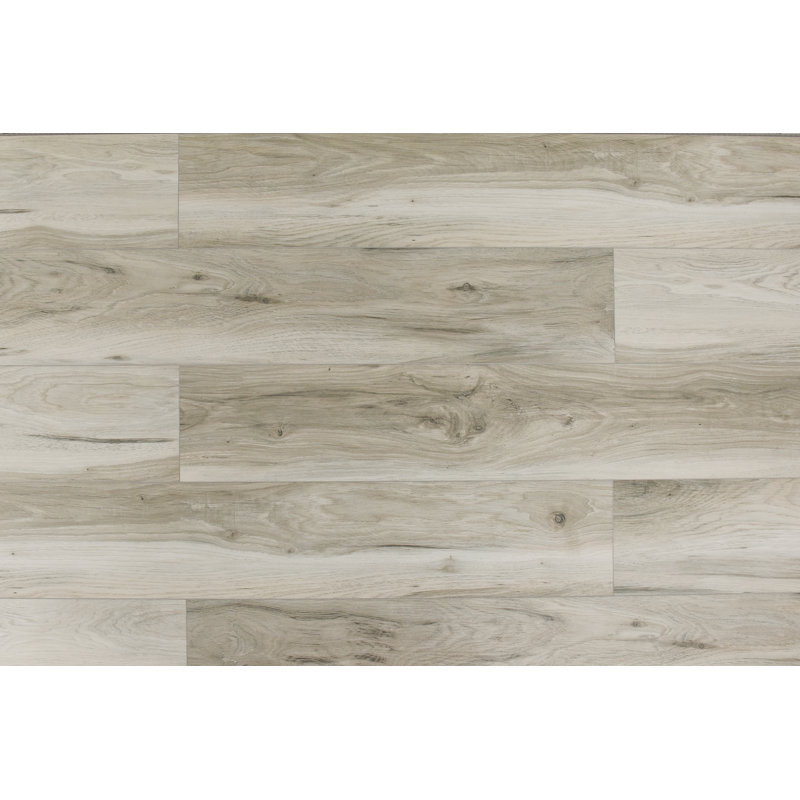 7" x 60" x 7mm Hickory Click SPC Lock Vinyl Plank, Fortified Stone