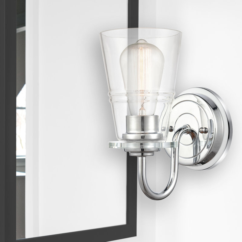 Hayman Dimmable Bath Sconce, Incandescent, Polished Chrome