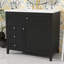 Meuble-lavabo autoportant 36 po avec lavabo, armoire moderne en bois aggloméré et bois d'hévéa, 3 tiroirs, tablette réglable-682101592-682101596