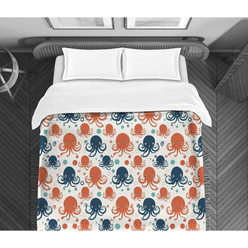Nautical Octopus Bedding, Queen Comforter