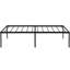 Structure de lit simple en métal noir robuste avec assemblage rapide et facile, sans bruit, support statique de 750 livres, lattes en acier renforcé pour matelas ferme sous l'espace de rangement, tête de lit à trous-123547052