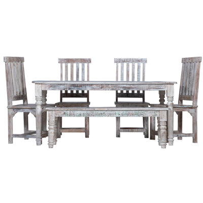 Dorffman Solid Wood Solid Wood Top Four Leg Dining Set