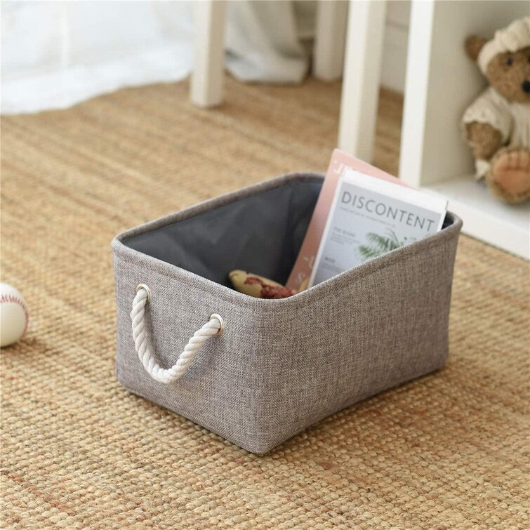 Storage Bins for Shelves with Metal Frame, Storage Baskets for