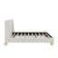 Lit plateforme tapissier moderne avec tête de lit à oreilles et pieds ronds Modern Boucle-127904100-127904121