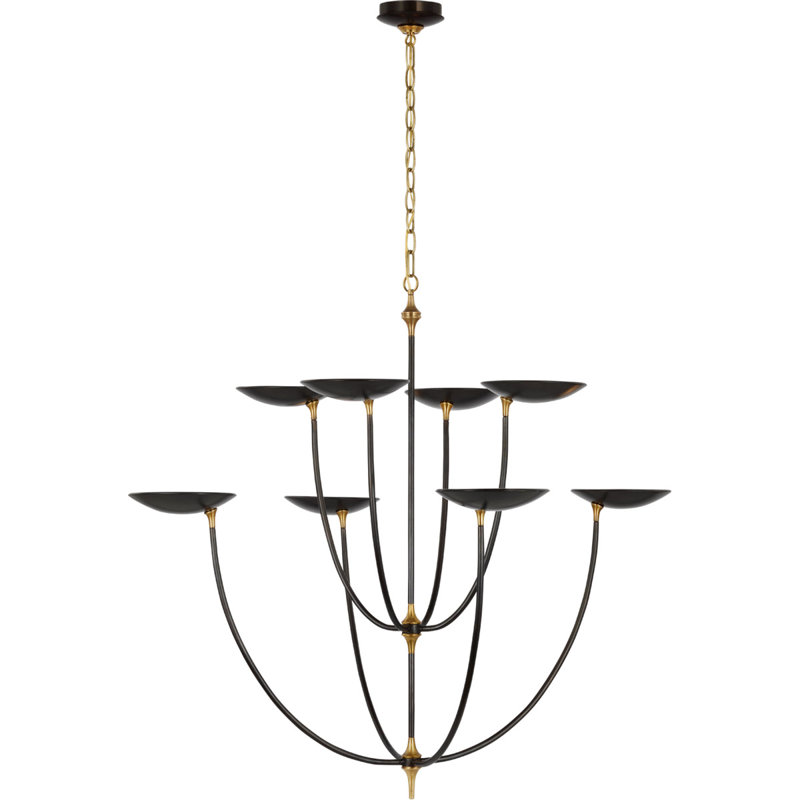 Thomas O'Brien Keira XL Chandelier, Bronze/Hand-Rubbed Antique Brass