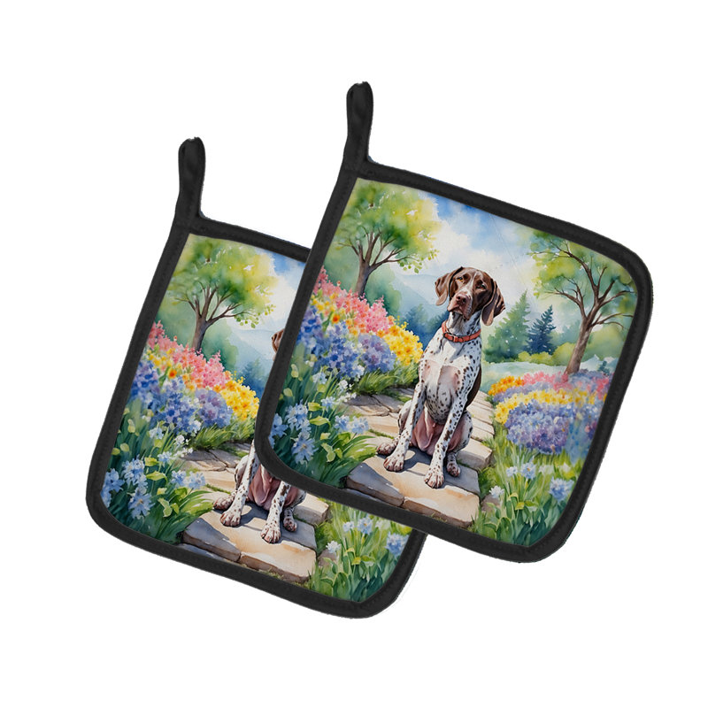 Caroline's Treasures Floral Polyester Potholder Set