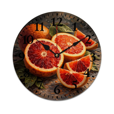 Décoration murale orange sanguine, 12 po x 12 po