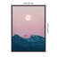 «Pastel Moonrise over Islandic Mountains» par Michael Schauer, reproduction d'art sur toile encadrée