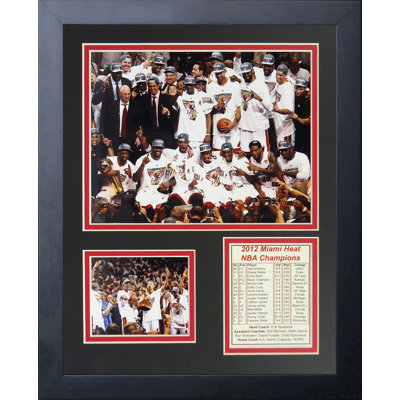 2012 Miami Heat NBA Champions Podium Framed Memorabilia