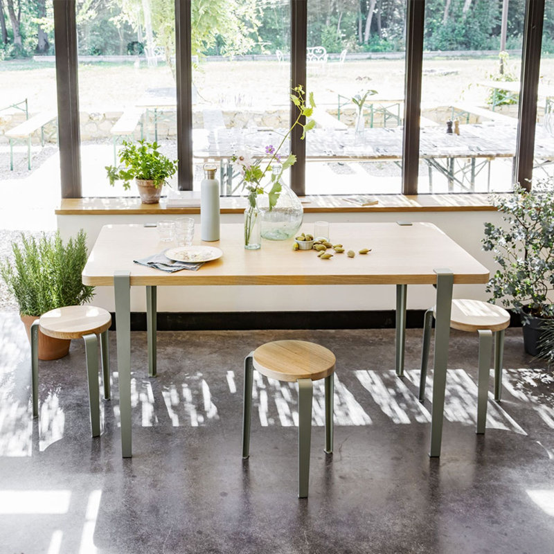 Tiptoe Dining Table, Eucalyptus Grey, 59.1"W x 29.5"D